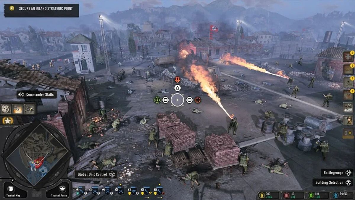 Hệ thống điều khiển của Company of Heroes 3 trên console